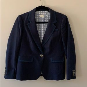 Boden navy blazer size 8P (US) polka dot lining